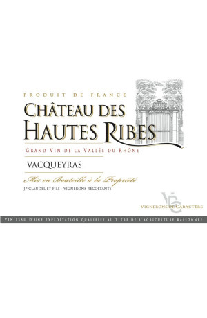 Vacqueyras Château des Hautes Ribes 2012