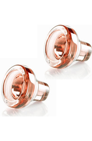 Lot de 2 bouchons verre Vino-Lok Rose