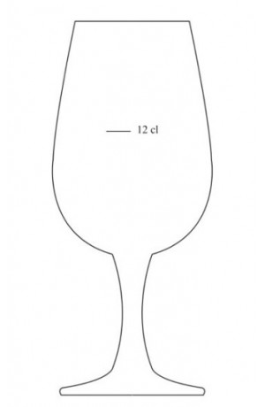 Lot de 12 verres à vin Jaugé à 12,5-14,5 cl en verre - 21,5 cl