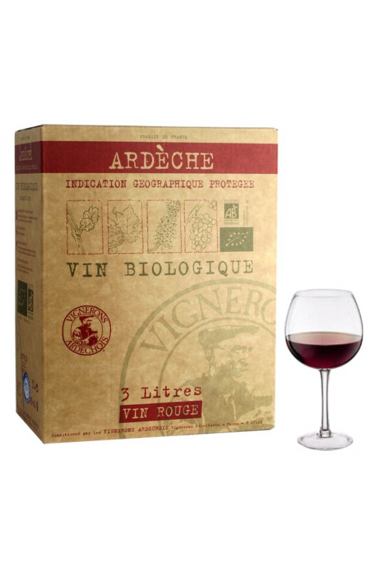 Bib 3L vin Bio IGP Cevennes Rouge