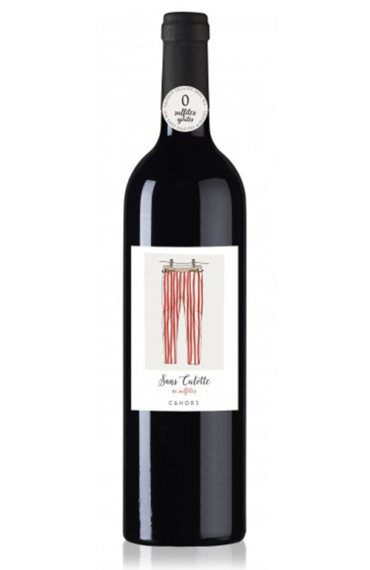 Vin rouge "Sans Culotte" ni sulfites ajoutés Cahors