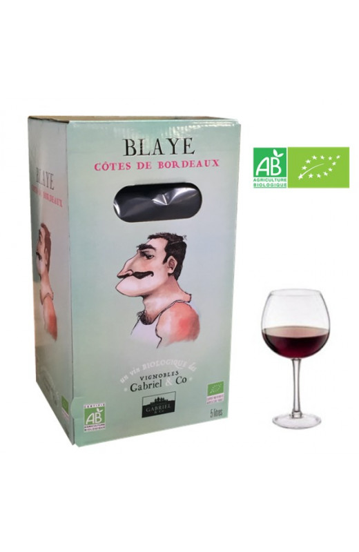 Bib 5L Blaye Côtes de Bordeaux Bio Vignobles Gabriel & Co
